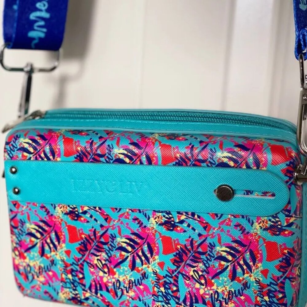 Izzy & Liv Brown Sugar Camera Bag with Removable Strap NWT